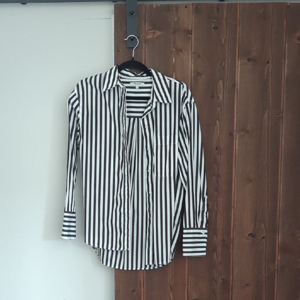 Madewell Monochrome Striped Button-Down Shirt